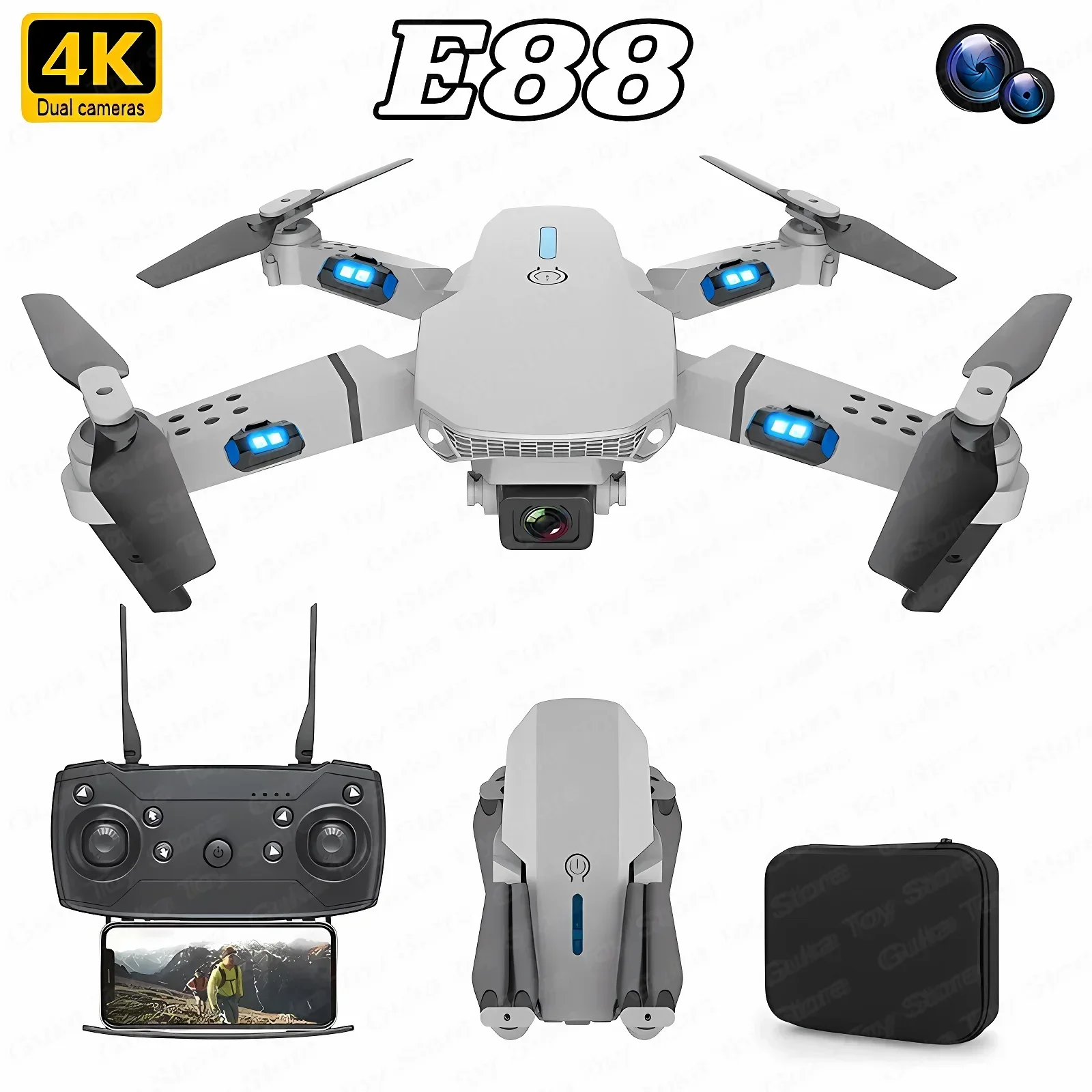 Drone Camera Night Vision - E88 Pro WIFI FPV Drone Groothoek